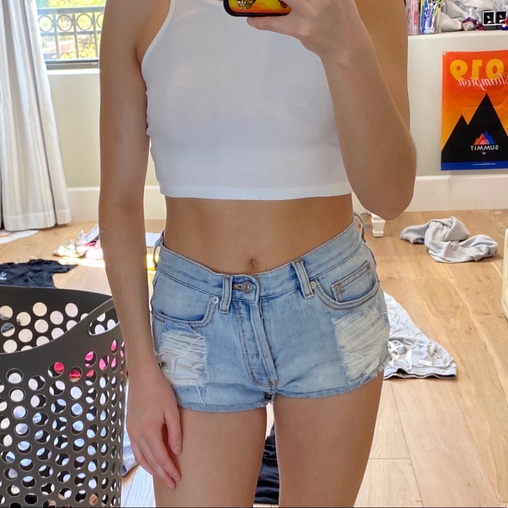 Denim jean shorts